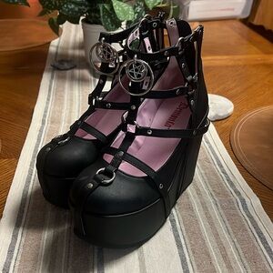 Demonia Poison 25-1 Women’s Wedge Platform Shoes